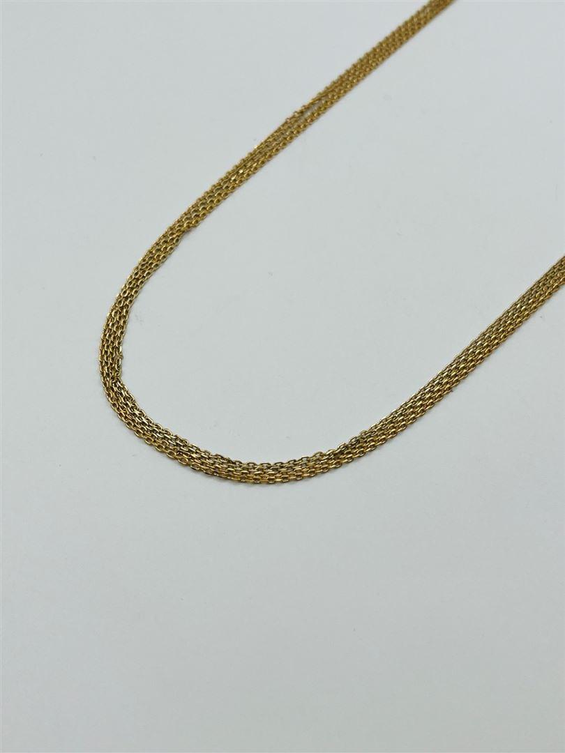 زنجیر طلا 18عیار چهار ردیفه فلامینگو142542