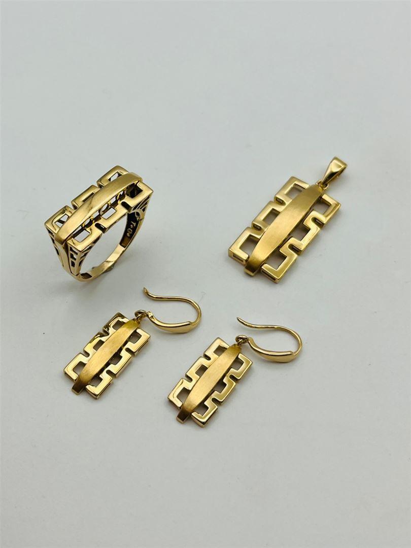 نیم ست طلا 18 عیار هندسی138386-138387-138388