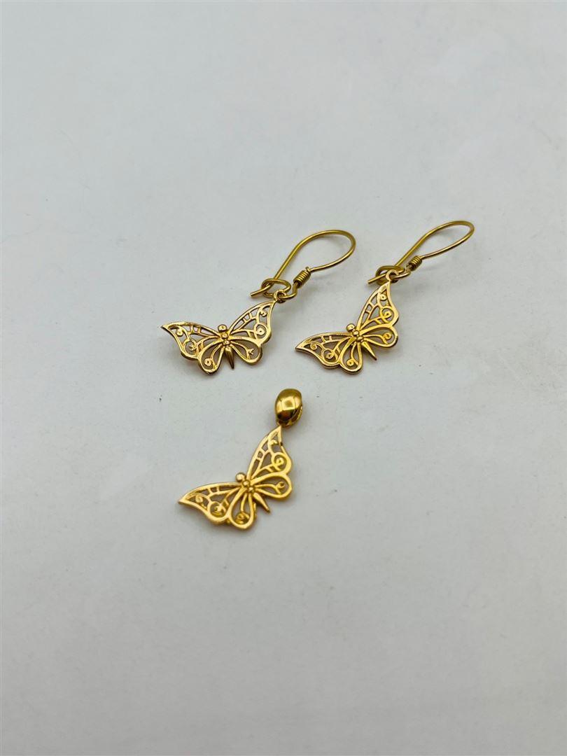 ست طلا 18عیار پروانه 138565-138566