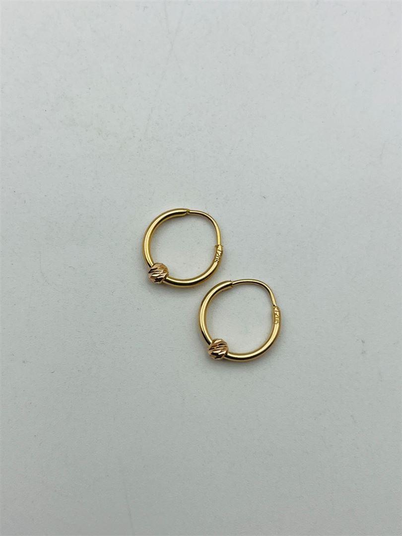 گوشواره طلا 18عیار حلقه ای البرنادو134334