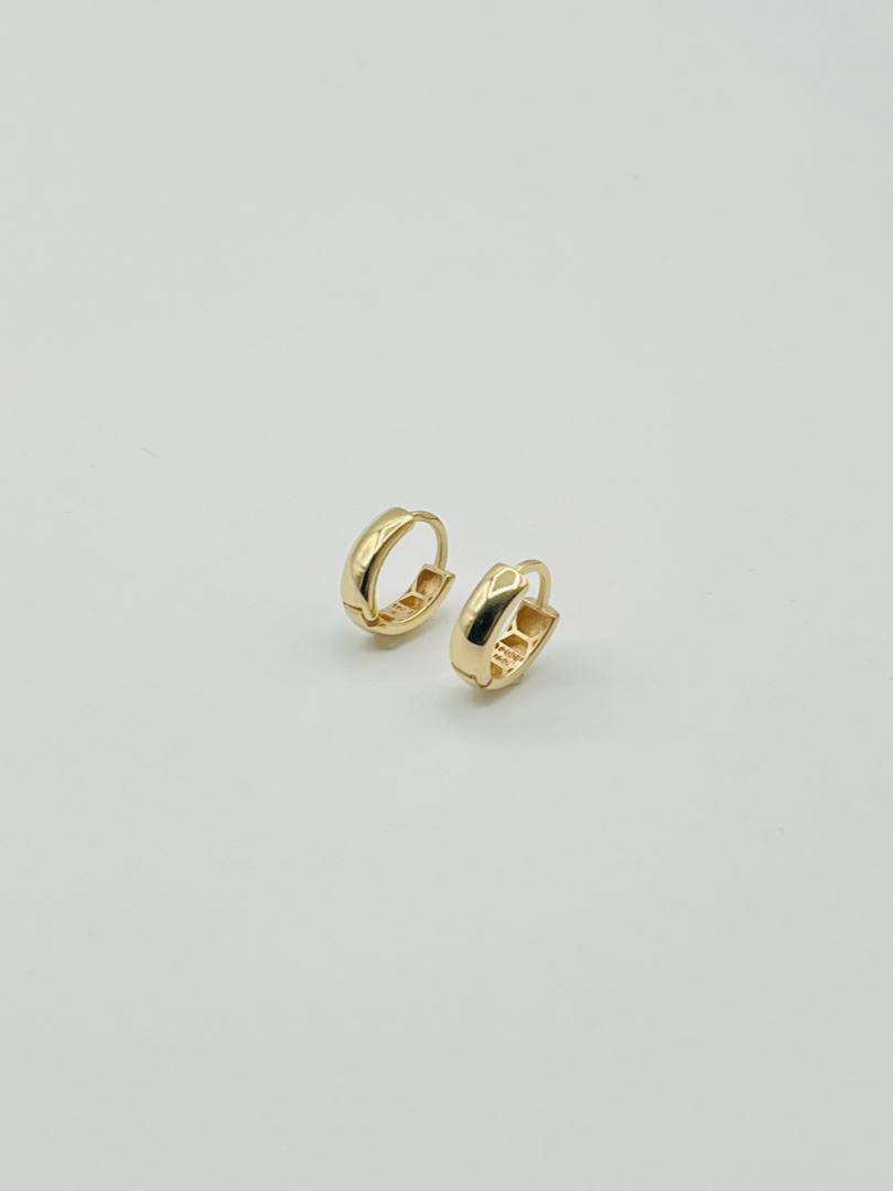گوشواره طلا 18 عیار آینه ای بیضی 127124