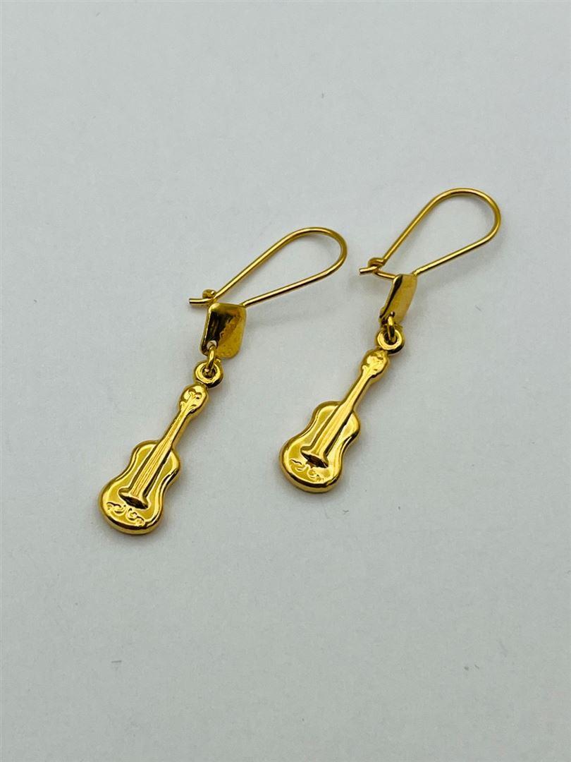 گوشواره طلا 18عیار گیتار 140880