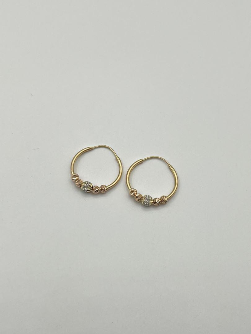 گوشواره حلقه ای طلا 18 عیار البرنادو 127100