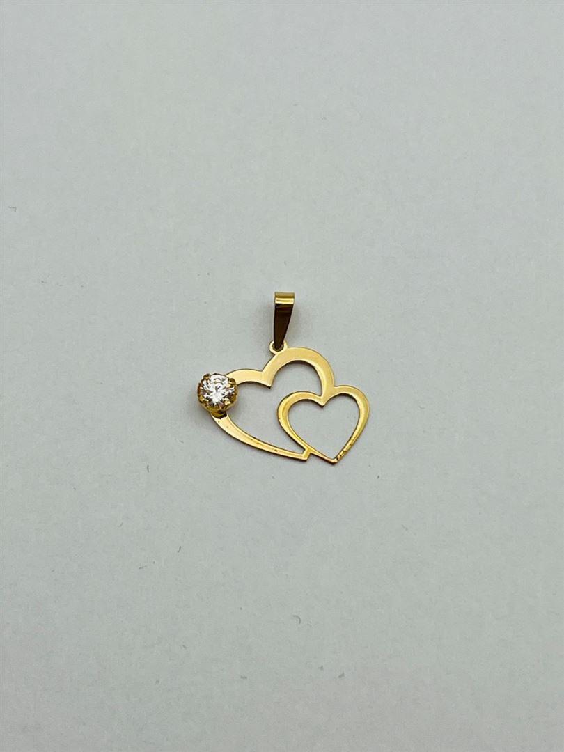 آویز پلاک طلا 18عیار قلب