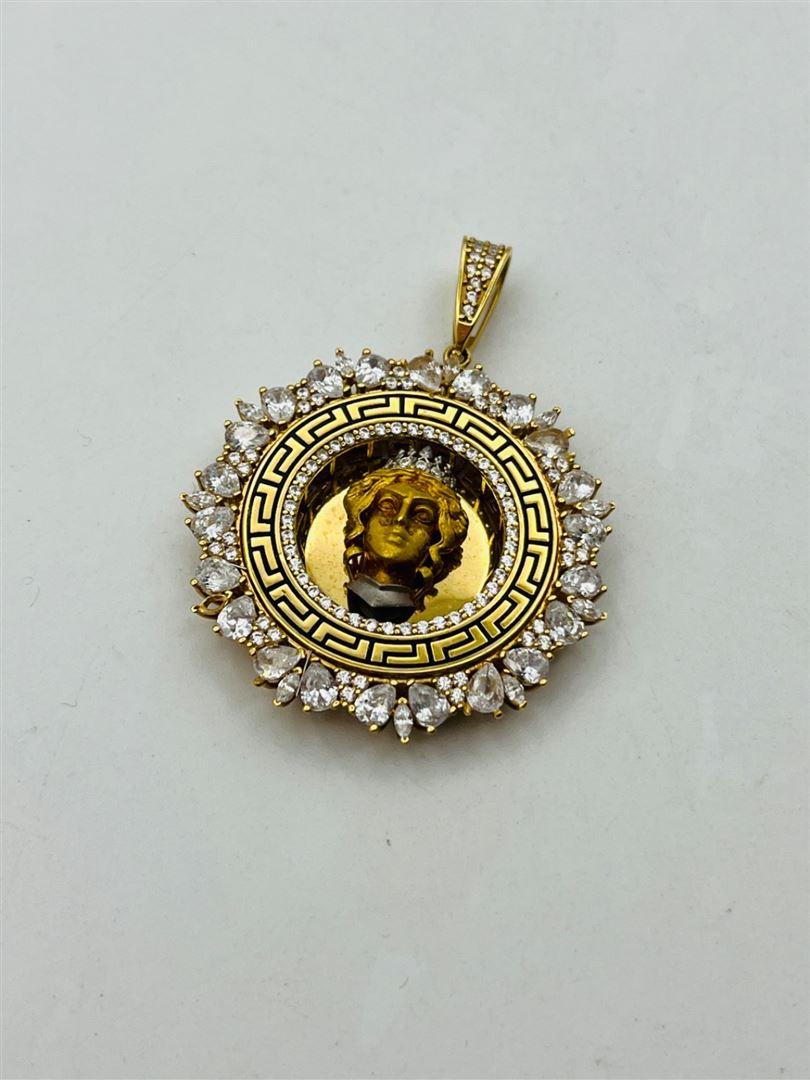 آویز پلاک طلا 18عیار ورساچه138917