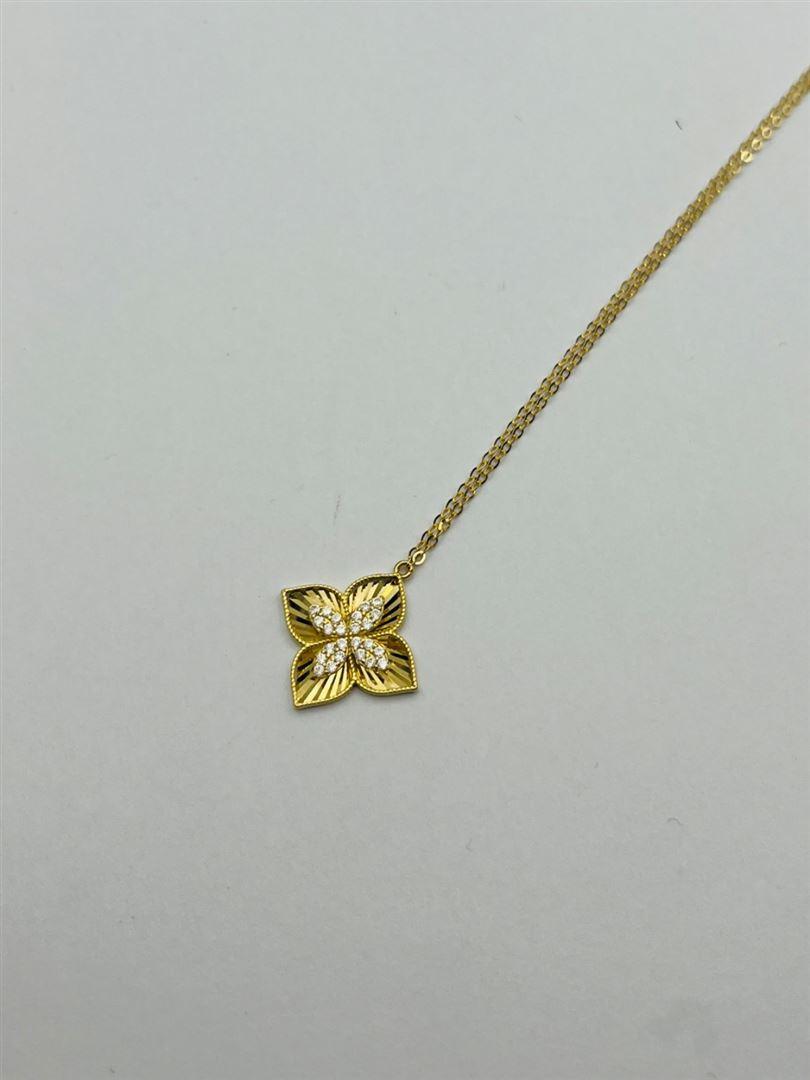 گردنبند طلا 18عیار تراش