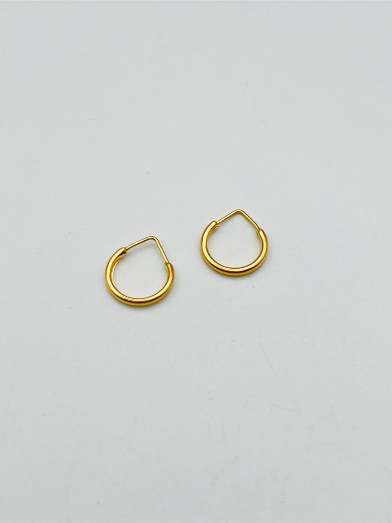 گوشواره طلا 18 عیار حلقه ای ریز 129377