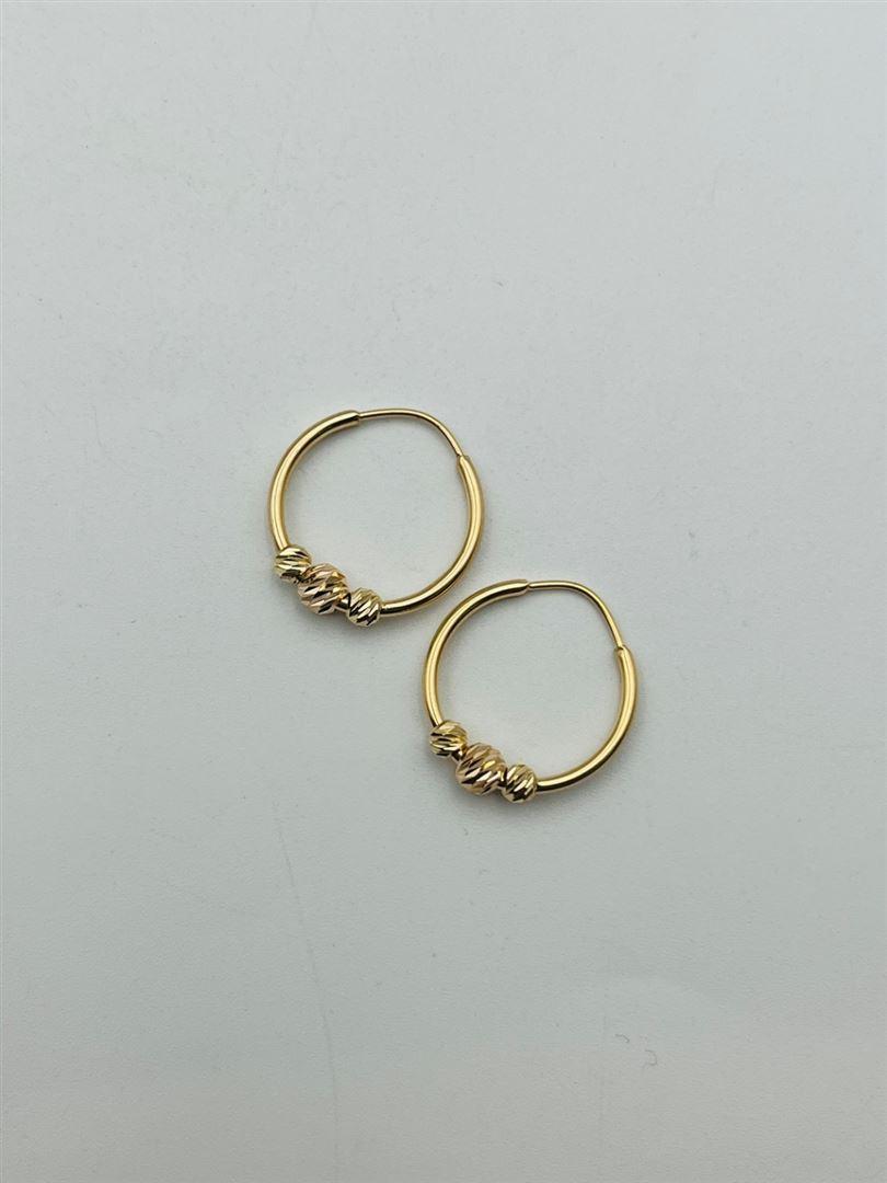 گوشواره طلا 18عیار حلقه ای البرنادو134335