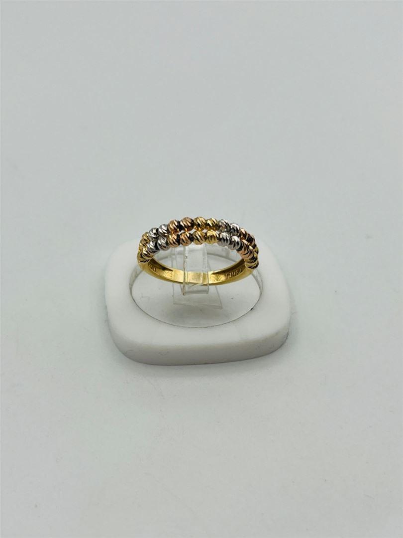 انگشتر طلا 18عیار البرنادو سه رنگ143688