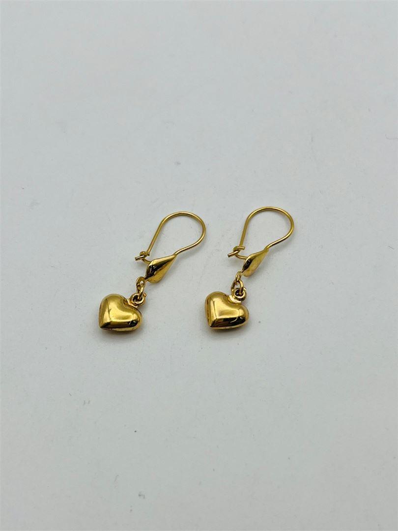 گوشواره طلا 18عیار آویز قلب
