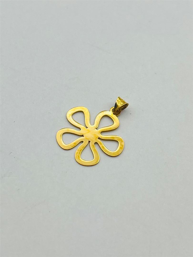 آویز پلاک طلا 18عیار گل