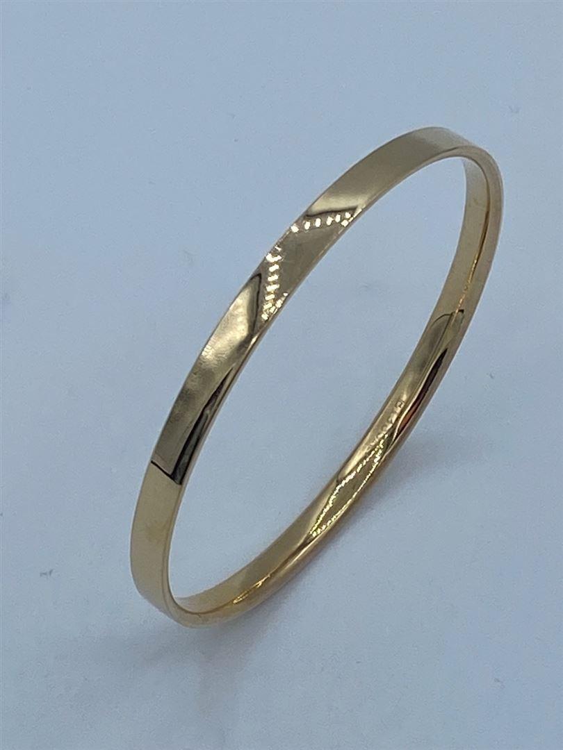 النگو آینه ای پهن طلای 18 عیار 129137