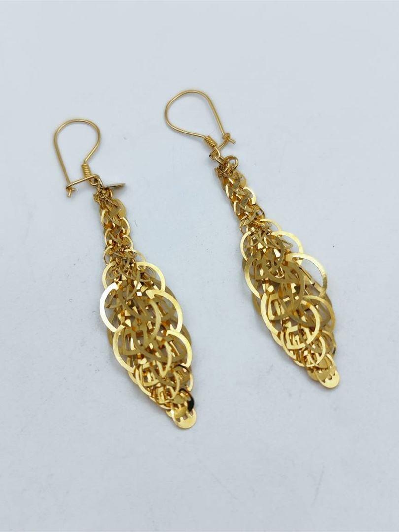 گوشواره طلا 18عیار لیزر کات 138463