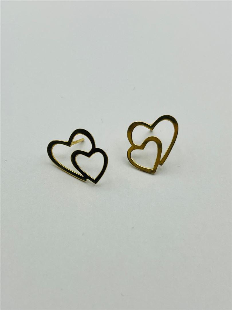 گوشواره طلا 18عیار قلب136511