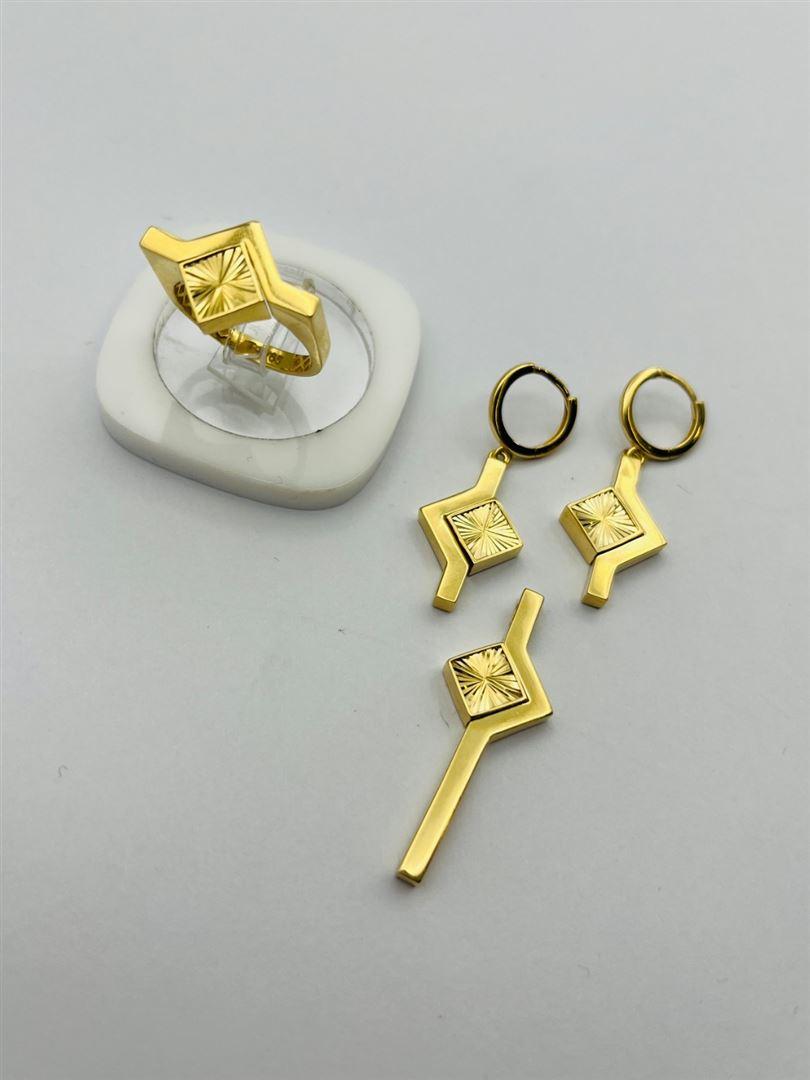 نیم ست طلا 18عیار تراش