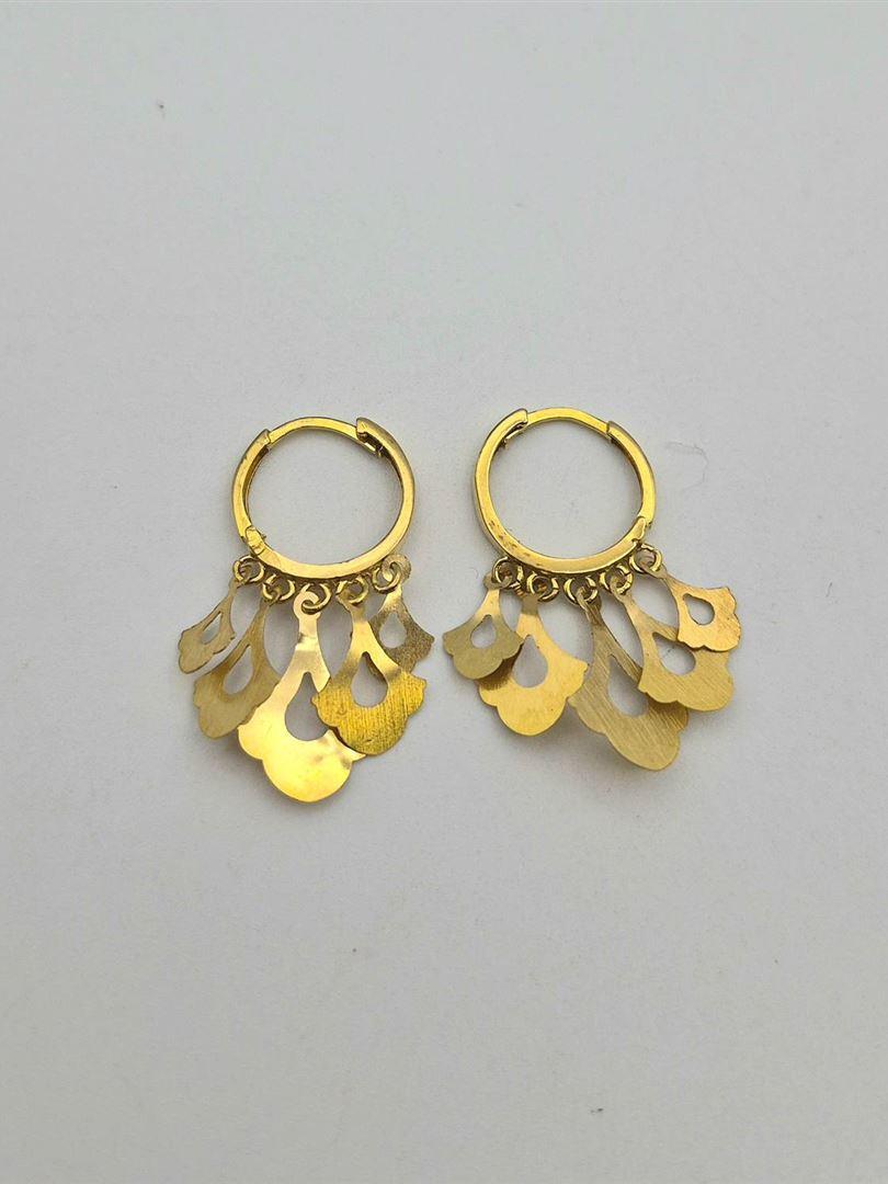 گوشواره طلای 18 عیار آویزدار
