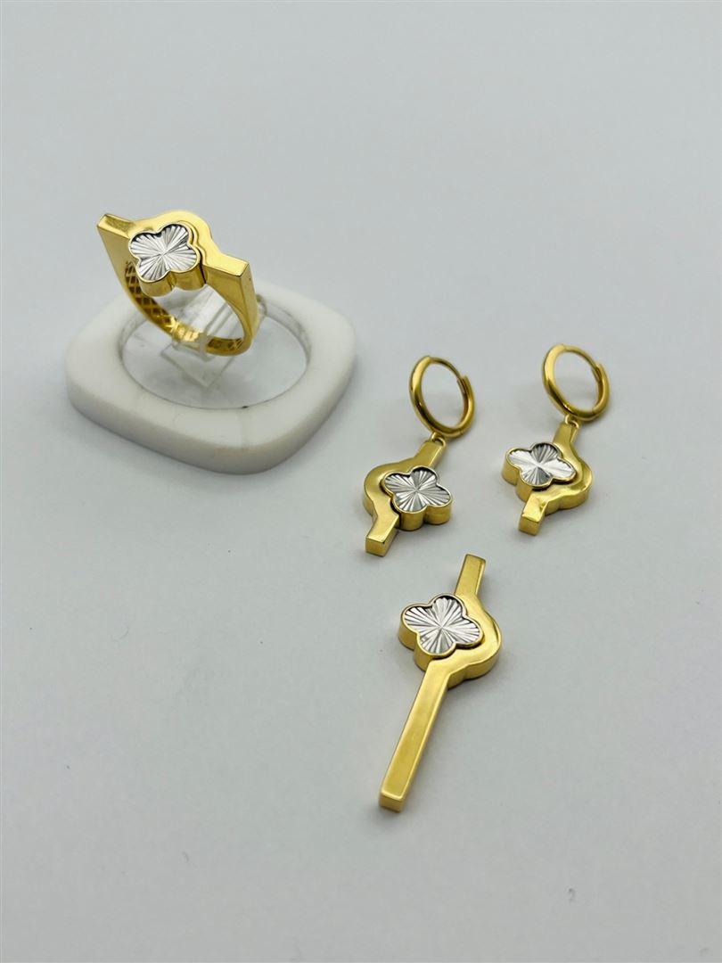 نیم ست طلا 18عیار ونکلیف تراش