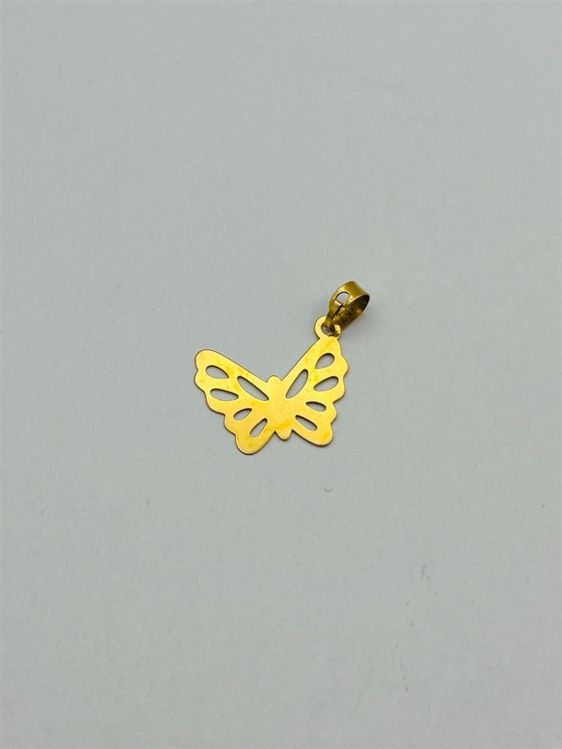 آویز پلاک طلا 18عیار پروانه