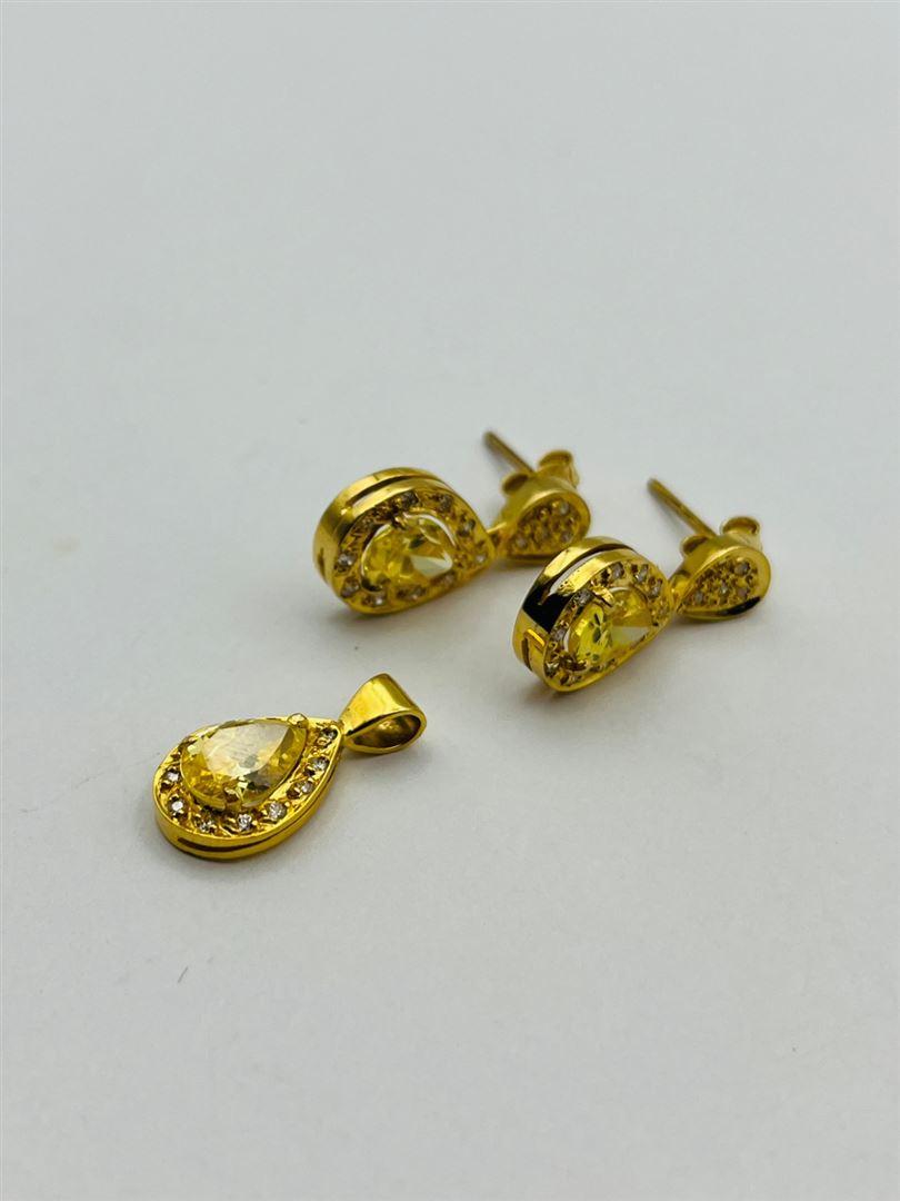 نیم ست طلا 18عیار اشکی