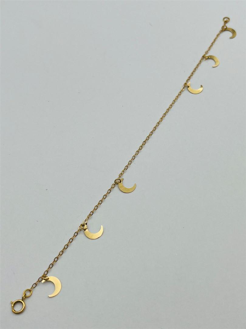 دستبند طلا 18عیار آویز ماه