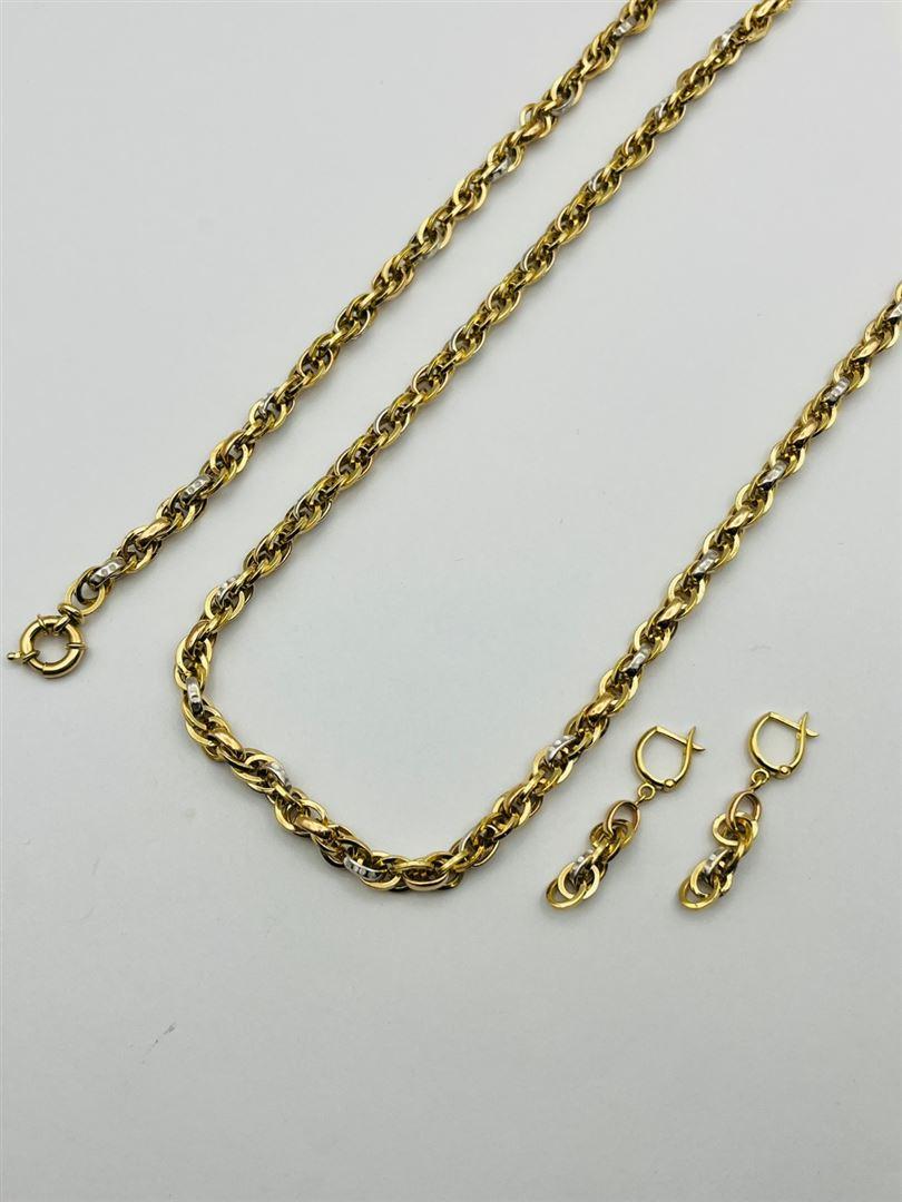 سرویس طلا 18عیار هرمس دو رنگ