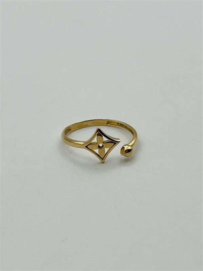 انگشتر طلا 18عیار گل لویی ویتون