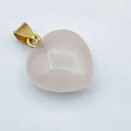 پلاک سنگ رزکوارتز طرح قلب - 308