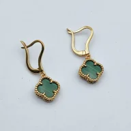 گوشواره ونکلیف سبز سایز کوچک - 971