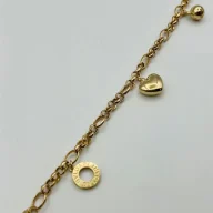 دستبند طلا 18عیار آویز قلب - 400
