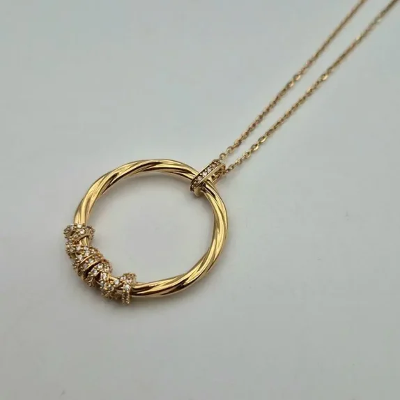 گردنبند نگین دار رزگلد رونین - 460