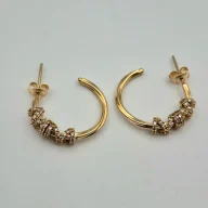 گوشواره نگین دار رزگلد رونین - 462