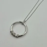 گردنبند نگین دار سفید - 730