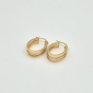 گوشواره حلقه ای سه لاین - 2480