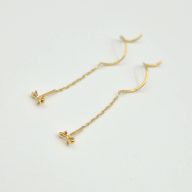 گوشواره کرلی طرح پاپیون - 2548