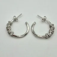 گوشواره نگین دار سفید - 767