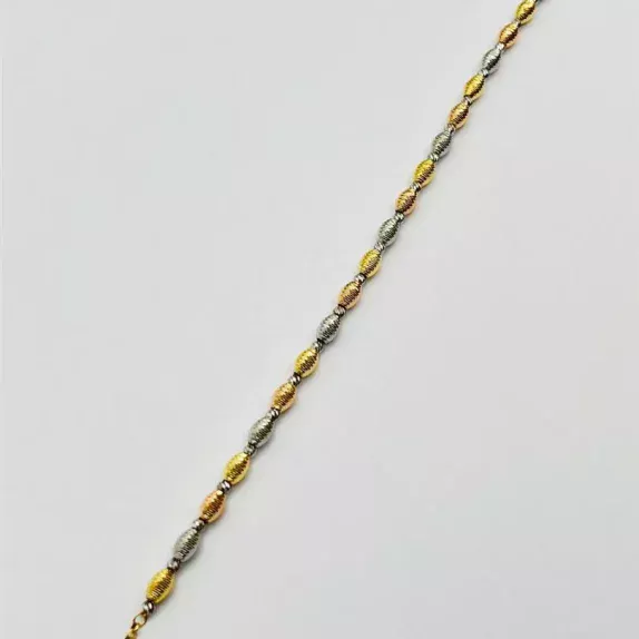 دستبند گوی تراش سه رنگ - 899
