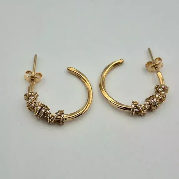 گوشواره نگین دار رزگلد - 972
