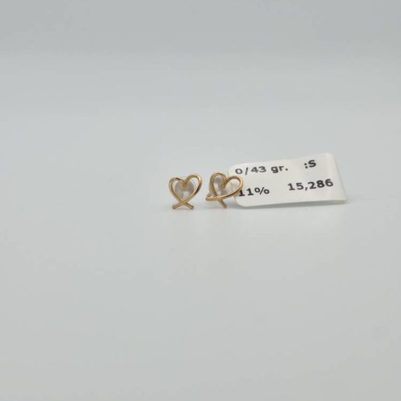 گوشواره مینیمال قلب - 15286