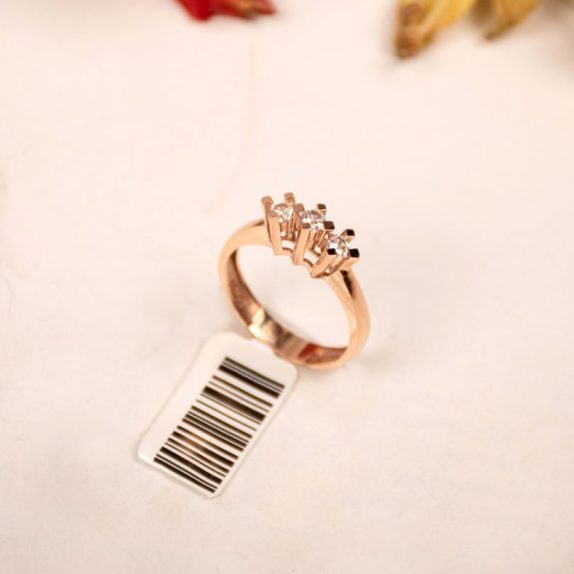انگشتر سه نگین - 896
