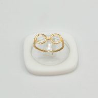 انگشتر مینیمال طرح عینک - 2783