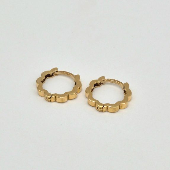گوشواره حلقه ای طرح گل - 2807