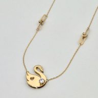 گردنبند نگین دار قو - 2864