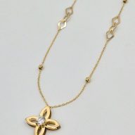 گردنبند نگین دار گل - 2867