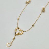گردنبند نگین دار قلب - 2877