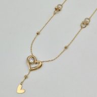 گردنبند نگین دار قلب - 2896