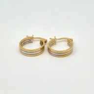 گوشواره حلقه ای دو رنگ - 3040
