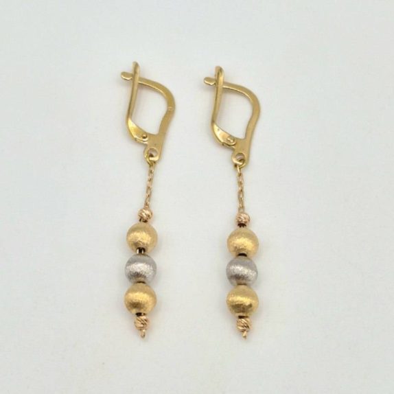 گوشواره گوی دو رنگ - 3070