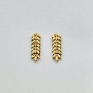 گوشواره میخی طرح برگ - 3302