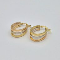 گوشواره حلقه ایی سه رنگ - 3317 - 3318