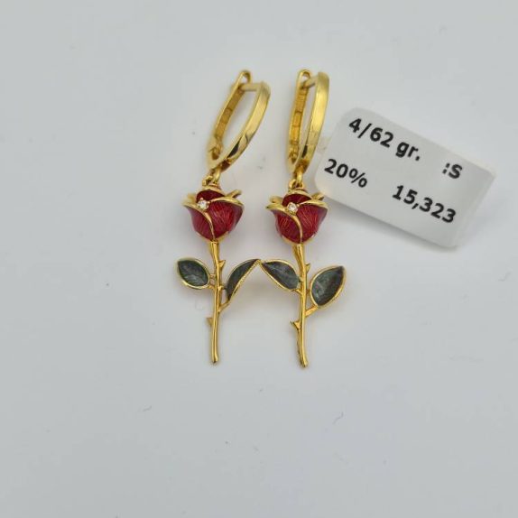 گوشواره گل رز - 15323